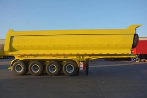 Remorque à benne basculante en U à quatre essieux d'une capacité de charge de 80 tonnes, semi-remorque à benne basculante arrière à 3 essieux - Product Image 6