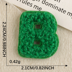 Vente chaude petite taille fer sur multicolore Chenille lettre patchs pour serviette alphabet broderie vêtements - Product Image 2