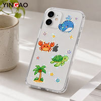 Autocollant personnalisé holographique animal imperméable découpé à la forme, pour carnet, coque de téléphone, bouteille d'eau, décoration DIY pour enfants