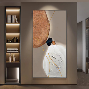 Abstract Oil Painting Rectangle <b>Black</b> <b>Frame</b> Handmade Modern Entrance Hall Decorative Art Canvas Wall Picture - Product Image 1