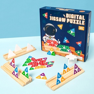 HURREE Vente en gros directe usine : Jouet puzzle numérique interactif en bois, jeu <span class=keywords><strong>à</strong></span> <span class=keywords><strong>deux</strong></span> joueurs, éducatif préscolaire, 3+ ans, unisexe, <span class=keywords><strong>de</strong></span> bureau - Product Image 1