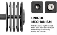 Ensemble d'haltères carrées réglables avec système d'insertion à verrouillage rapide, équipement de musculation à domicile, ensemble de barres et de kettlebells