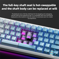 Clavier mécanique à projection Weikav WK68, nouveau, personnalisable, triple mode, RGB, Gateron, sans fil 2.4G, USB, rétroéclairage LED, étanche