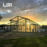 1000 personnes grande tente d'orangerie transparente de luxe pour chapiteau de banquet de mariage avec scène