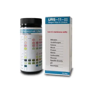 แถบทดสอบการวิเคราะห์ปัสสาวะไมโครอัลบูมิน 11 พารามิเตอร์แถบทดสอบการวิเคราะห์ปัสสาวะ URS-11