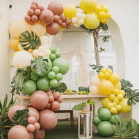 Kit d'arche de guirlande de ballons Jungle Safari pour la décoration de fête sur le thème des animaux pour la fête de naissance