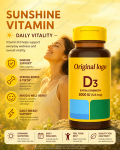 Cápsulas de Vitamina D3 en Gel Suave, Marca Privada, para Apoyo Inmunológico y Óseo, OEM, ODM, Venta al Por Mayor, Suministro de Fábrica con Certificación GMP - Product Image 6