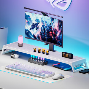 Desktop Computer <b>Riser</b> Stand Monitor Support Gaming <b>Desk</b> Base Office Storage Rack Rectangle Standing Type 1 Layer - Product Image 3