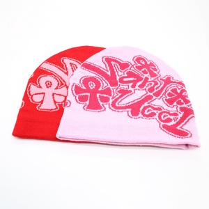 Custom Beanie Manufacturer Y2K Beanies Cuffless Winter <b>Warm</b> <b>Hat</b> Jacquard Knitted <b>Hats</b> Silk Lined Beanie With Satin Lining - Product Image 6