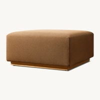 Pouf rembourré minimaliste, chaise, coussin épais, teck résistant aux intempéries, meubles d'extérieur, ottoman
