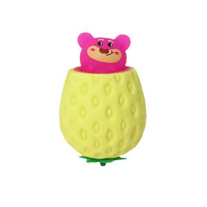 New Strawberry Bunny Squishy Ball Toy Stretch Relief Mesh Squishy Ball <strong>Grape</strong> Ball Squeeze Toy for Kids - Product Image 5