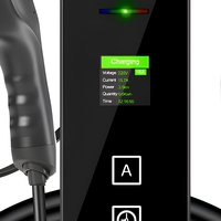 Chargeur EV portable 3,5 kW 16A GB T EVSE avec affichage numérique, prise simple, câble de 5 m, OEM ODM pour usage domestique