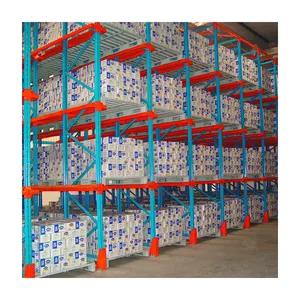 Equipo logístico Almacenamiento de almacén de servicio pesado Acero Q235 Estante de almacenamiento de paletas Estante de vigas y montantes