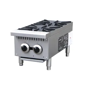 Stainless Steel Gas Stove 2 Burners Professional Gas Range Gas Hot Plate