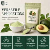 Wateroplosbaar Avocado-extract Avocado Poeder 100% Natuurlijk Voedsel 25 Kilogram in Bulkverpakking voor IJs, Dranken