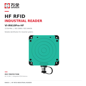 Lecteur RFID industriel VANCH VI-IR610Pro-HF 13,56 MHz ST25R3916 ISO15693 14443A Modbus TCP RTU RJ45 RS485 IP67 Capteur - Product Image 1