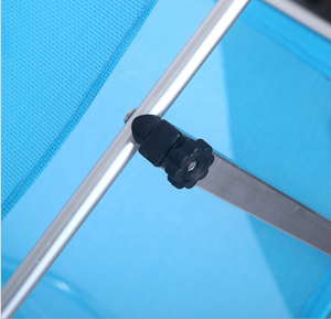 Chaise longue d'extérieur <span class=keywords><strong>lit</strong></span> de soleil de plage avec parasol auvent pliable 5 positions - Product Image 5