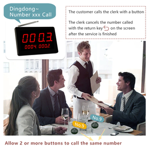 Ycall K-2000C chuyên nghiệp không dây cafe nhà hàng buzzer khách bảng cuộc gọi nút phân trang <span class=keywords><strong>Waiter</strong></span> pager beeper dịch vụ gọi điện thoại - Product Image 4