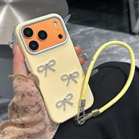 Coque de téléphone portable tendance DIY avec nœud pour iPhone 17 Pro, 16, 15, 14, 13, 18 Pro Max – Coque souple Macaron Jelly Funda, Housse arrière