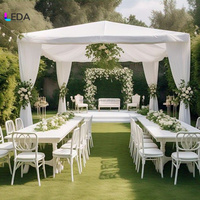 LEDA Fournisseur d'usine Kits de tubes et de draperies en aluminium à structure pyramidale réglable pour les événements de mariage Décoration de fond