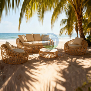 Conjunto de Sofás Personalizável para Varanda, Apartamento, Resort à Beira-Mar, Mobiliário de Jardim, Sofá Externo - Product Image 3