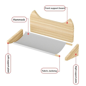 Hamaca con Ventana para Gato, Cama Montada en Madera, Muebles de Pared con Ventosas Fuertes, Estante Colgante para Ventana - Product Image 4