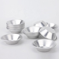 Moule à tartelettes réutilisable en aluminium anodisé, moyen, antiadhésif, à fond plat, pour tartelettes portugaises, pudding