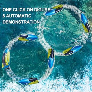 S4 Mini barche telecomandate 15 km/h ad alta velocità doppio propoller acqua Sensing gara motoscafo ricaricabile giocattoli 2.4GHz RC barca - Product Image 4