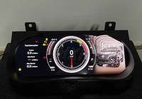 HXHY Instrumen Cluster Digital LINUX Original Terbaru untuk Mobil, LCD Speedometer, Dashboard Player untuk Toyota Hilux/Fortuner 2005-2024