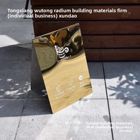 YTSF-F12 Présentoir sur pied en acier inoxydable poli miroir avec rivets pour magasins de vêtements, cafés, panneaux publicitaires