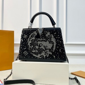 European American Style Rhinestone <b>Beaded</b> Handbag Black White Horizontal Square Magnetic Buckle Shoulder Bag For Everyday Use - Product Image 3