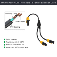 Cable de Alimentación/Audio PowerCon SAC3MA NAC3FX de 250V, Grado Profesional, para Aplicaciones Informáticas, Cable SJTW