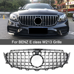 Parrilla Delantera Negra Plateada de Alta Calidad Estilo R AMG para W213 E250 E300 E400 2017-2020 - Product Image 3