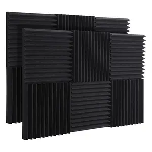 China Supplier Wedge Shape Self-Ahesive Soundproof Foam Wall Acoustic Panels For Home Office Espuma Acusticas Sponge Board