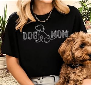 <span class=keywords><strong>Camiseta</strong></span> personalizada de gran tamaño para mujer ecológica de alta calidad súper encantadora, estilo informal, estampado de letras con diamantes de imitación, diamantes de mamá y gato - Product Image 4