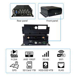 <span class=keywords><strong>Enregistreur</strong></span> <span class=keywords><strong>vidéo</strong></span> numérique mobile (MDVR) 8 canaux 4 To <span class=keywords><strong>disque</strong></span> <span class=keywords><strong>dur</strong></span> H.264 1080P 15fps pour camions et bus - Product Image 2