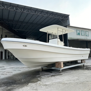 Bateau de pêche à console centrale en PRV de 7 m/23 pi, bateau d'île pour usage commercial avec T-Top et accessoires de pêche - Product Image 1