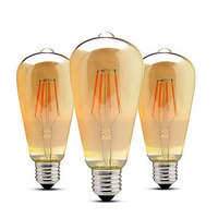 Ampoule LED à filament de haute qualité A60 ST64 C35 G80 G95 T10 T185 T300, type bougie globe, en verre, E14, E26/E27, certifiée ROHS, fabriquée en Chine