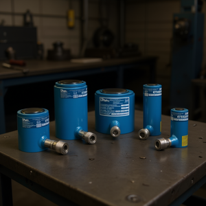 Cilindros Hidráulicos de Acción Simple Ttake de Uso General, Cuerpo de Acero Azul con Puertos Roscados para Uso Industrial - Product Image 3