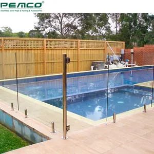 Pasamanos de acero inoxidable para barandilla de vidrio, abrazadera de poste para escaleras, piscina, balcón, valla, soportes de montaje de vidrio para suelo