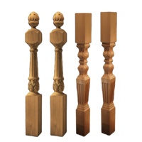 Broches décoratives Balustre en bois Broches extérieures Balustres Piliers en bois Poteau d'escalier en bois