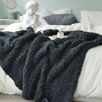 Aceptamos manta de punto de chenilla suave y cómoda de Color sólido personalizado para decoración del hogar de invierno y Manta de oficina SME