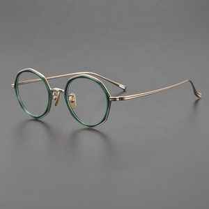 Trung Quốc thâm quyến nhà máy handmade chất lượng cao tinh khiết Titanium tấm kính khung kính mắt Frames <span class=keywords><strong>Acetate</strong></span> khung quang học - Product Image 1