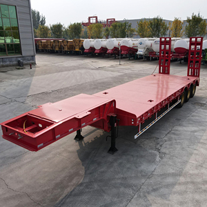 Hstar 2025 năm 40ft lowbed RC xe tải Trailer bán 3 trục cổ ngỗng khung với tải container 40-60 tấn lowboy Trailer bán - Product Image 4