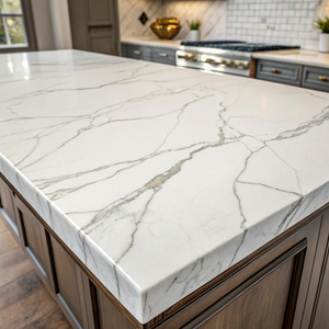 Lastre di Quarzo Artificiale Senza Silice Personalizzabili Lastre Bianche per Mobili da <span class=keywords><strong>Cucina</strong></span>, Piani di Lavoro e <span class=keywords><strong>Top</strong></span> per Bagno - Product Image 2