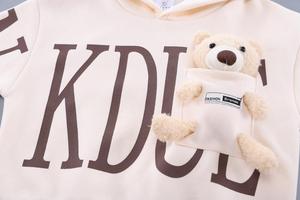 Ensemble deux pièces décontracté pour garçons, style automne-printemps, 0-3 ans, avec motif Ours Anglais, vêtements pour bébés et enfants - Product Image 4