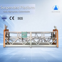 Plataforma Colgante Eléctrica ZLP500 de Aleación de Aluminio, Andamio Colgante, 2x1.5kW