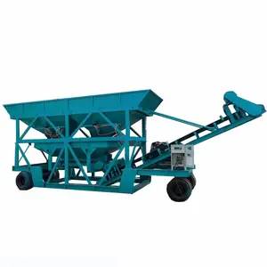 Portable Factory Price Construction 35M3/H Belt Conveyor Wet Dry Ready Mobile Mini Mix Batching Plant For Sale