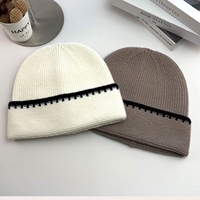 Bonnet en tricot uni personnalisé pour l'automne et l'hiver, bonnet en tricot d'extérieur pour l'hiver, vente en gros, pour garder au chaud