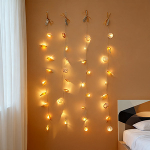 Mediterranean Style LED Seashell Pendant <b>Lights</b> E27 <b>Switch</b> Control Home Decor <b>Wall</b> Lamp - Product Image 3